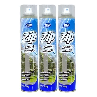 Limpa Vidros Zip Spray Espuma Eficaz Sem Manchas 400ml