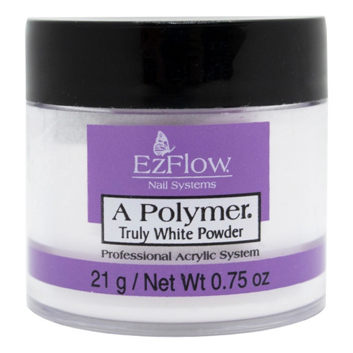 Ezflow Polímero Polvo Acrílico Para Uñas Esculpidas X 21gr Color Truly White Powder