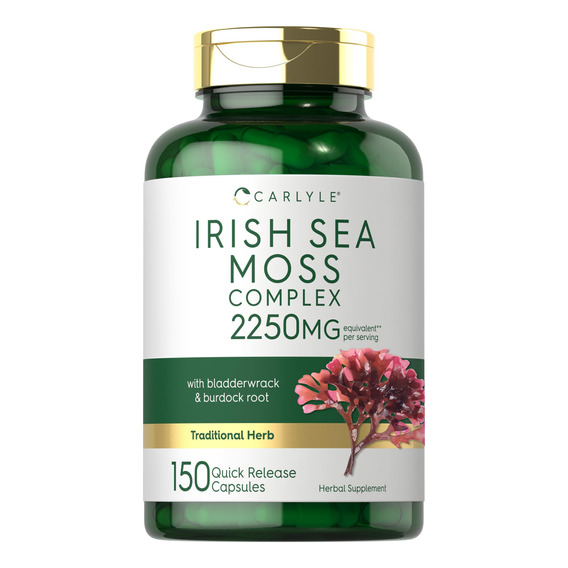 Suplemento Carlyle Irish Sea Moss, Cápsulas De 2250 Mg, 150