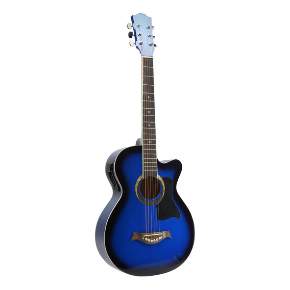 Guitarra Electroacústica Femmto Criolla AG003 para diestros azul arce brillante con ecualizador activo