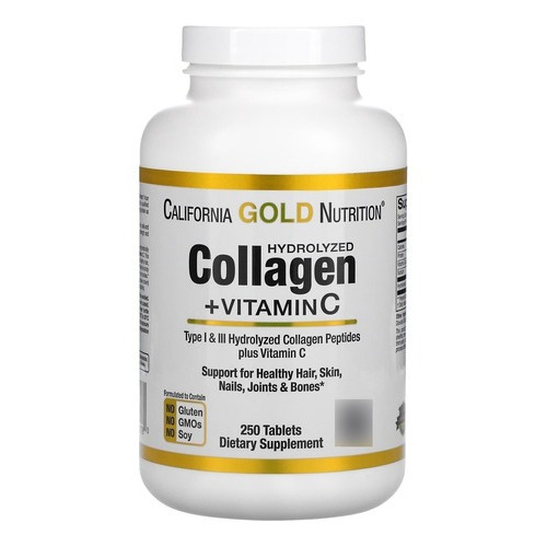 Colágeno hidrolizado Vit C tipo 1 E 3 250 tabletas California G