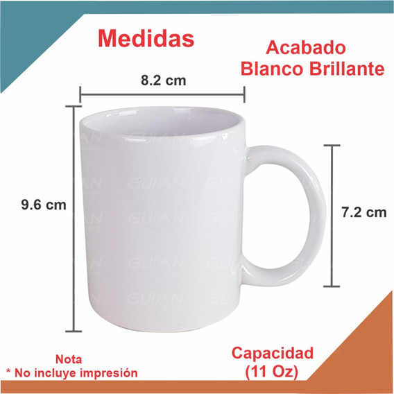 Taza 11oz 12 Piezas Blanca Triple A Para Sublimar Sublimacion 