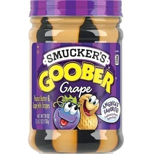 Smucker's Goober Peanut Butter Grape Crema De Cacahuate Uva