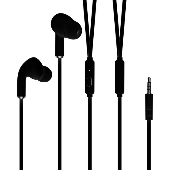 Auricular Cableado In Ear Dekkin Con Microfono Android Color Negro