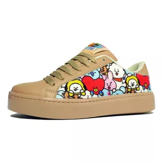 Tenis Urbano Bt21 Tema Maquillaje Nude Deportivo Personajes