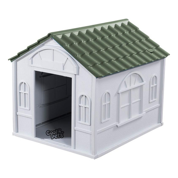 Casa Para Perro Pequeña Verde 75.7x65x63.2 Cms Coolpets