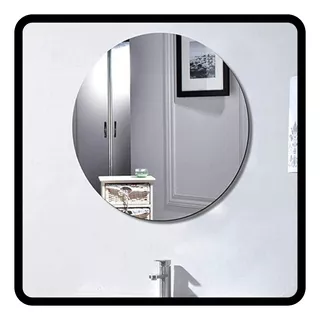 Espejo Redondo 60cm Para Baño Circular Accesorios De Baño