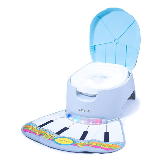 Baño Entrenador Con Piano Musical Summer Sit 'n Play 3 En 1 Color Gris