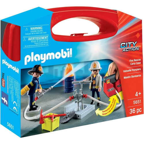 Figura Armable Playmobil City Action Maletin Bombero 3+ Cantidad de piezas 36
