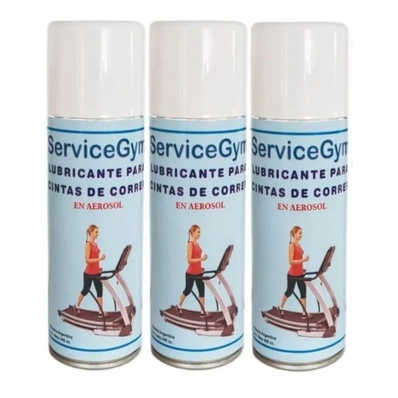 3 Unidad Aerosol Lubricante Silicona Cinta Correr Servicegym