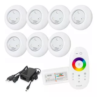 Kit Led Piscina - 7 Leds 9w Hipool + Módulo Touch + Fonte