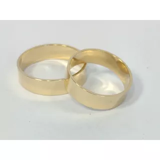 Par De Aliança 8g Ouro 18k 5mm  Casamento.