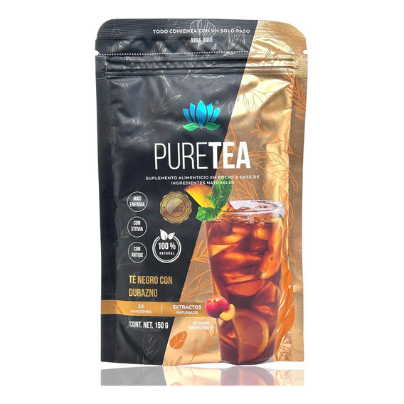 Pure Tea Té Negro Con Durazno 150 G Pure Health.