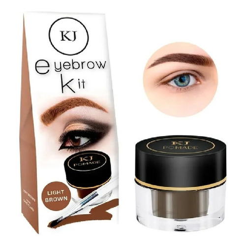 Eyebrow Kit Gel Pomada Ceja Con Brocha Kejel Jabibe Original Color Brown