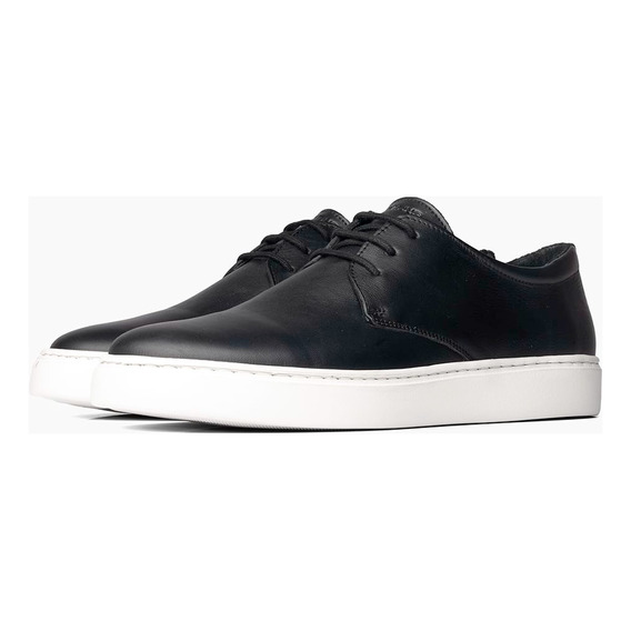 Zapatilla Urbana De Cuero Negra Luderitz Hombre Boating