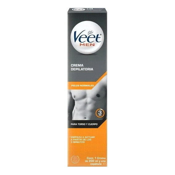 Crema Depilatoria Veet Men Torso Y Cuerpo Piel Normal 200ml