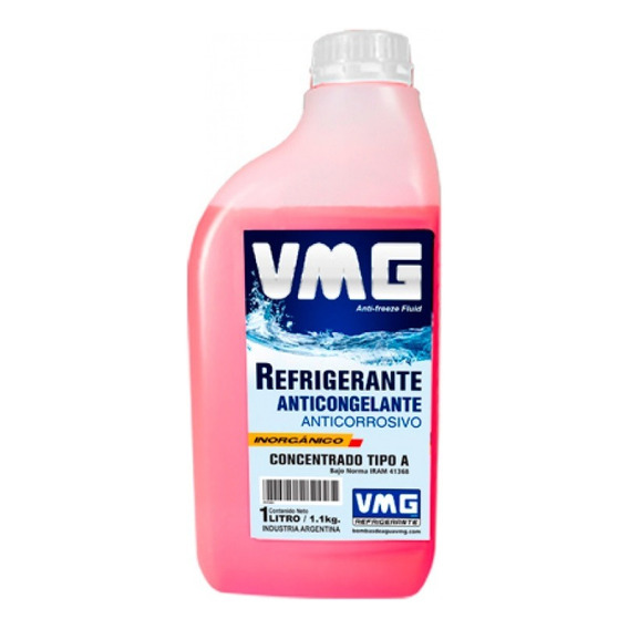 Liquido Refrigerante 1l Orgánico Rojo Verde Amarillo Vmg