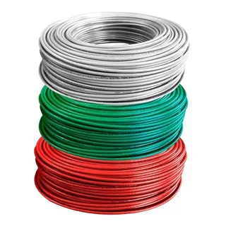 Pack 3 Rollos Cables Thhn 14 Awg 100mts Certificado Sec