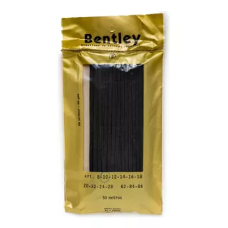Elástico Liso Marca Bentley - Art 10 De 4mm X 50 Mts Negro