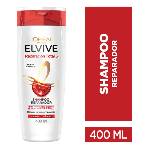 Shampoo Elvive Reparación Total 5 Para Cabello Dañado 400ml