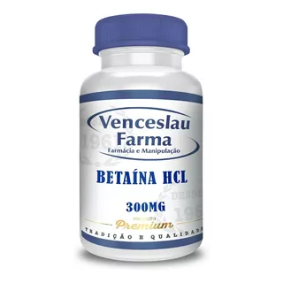 Betaina Cloridrato Hcl 300mg Com 180 Doses