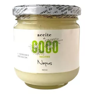 Aceite De Coco Neutro Napus Premium Frasco De 360ml