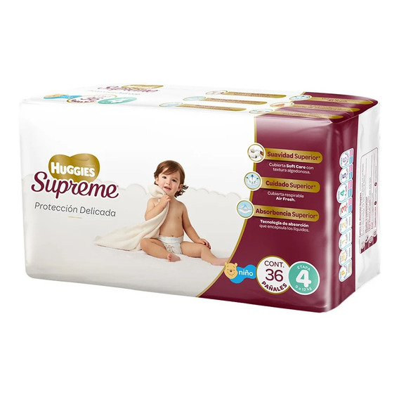 Huggies Suprime Etapa 4 Unisex 36 Pañales