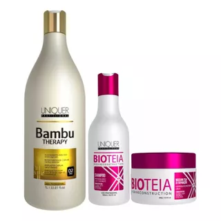 Progressiva Bambu Therapy Uniquer + Reconstrução Pós Química