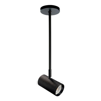 Plafon Spot Cabezal Tubo Mac Movil Diseño Negro Apto Gu10