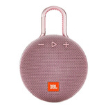 Parlante JBL Clip 3 portátil con bluetooth waterproof  dusty pink