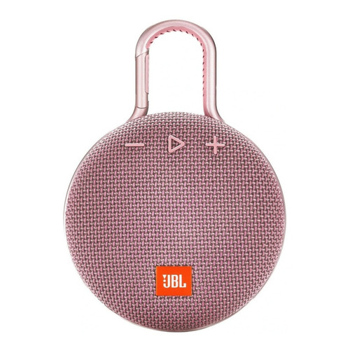 Parlante JBL Clip 3 portátil con bluetooth waterproof  dusty pink