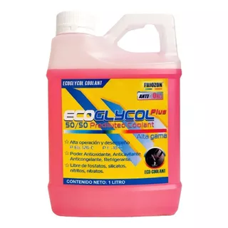 Refrigerante Autos Ecoglycol Plus Rosa 50/50 Alta Gama Litro