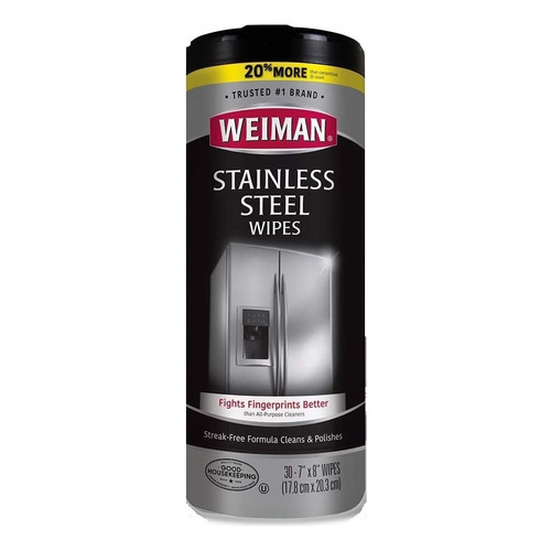 Weiman Toallitas Wipes Limpiadoras Acero Inoxida Stain Steel