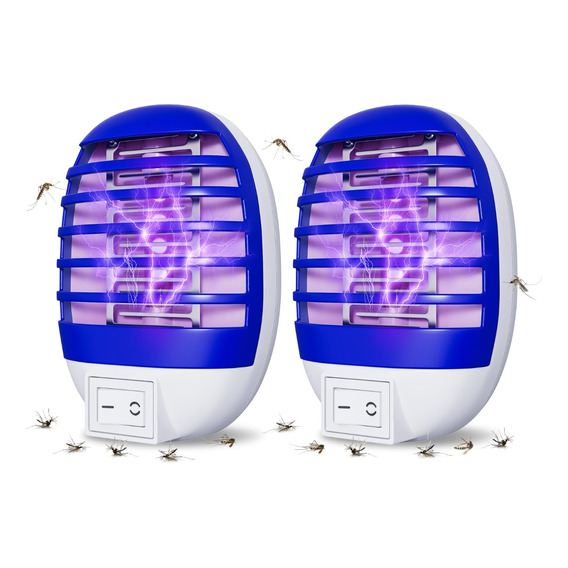 2 Pcs Lampara Mata Mosquitos Eléctrico Matamoscas Repelentes