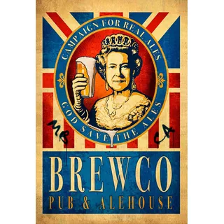 Placa Decorativa 45x30cm Rainha Brewco Cerveja