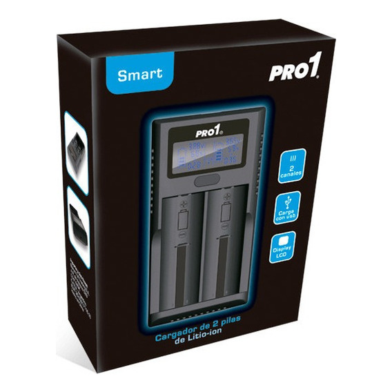 Cargador Pilas Litio Smart 2 Canales Pro1