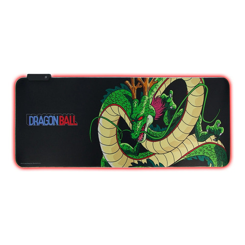 Gaming Mouse Pad Dragon Ball  Luz Led Multicolor Cable 1.5 M Color Verde Diseño Impreso Shen Long