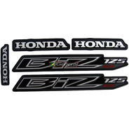 Kit Adesivo Jogo Faixas Moto Honda Biz 125 2013 Es Preta