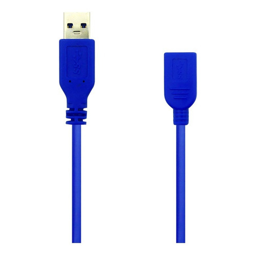 Cable Alargador Usb 3.0 Extensión Con Filtro M H 1.5 Mts Color Azul