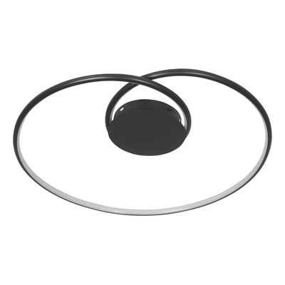Plafon Led Moderno Negro Diseño L9945n 50cm Mks Luz Desing