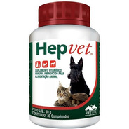 Hepvet 30 Comprimidos Vetnil Suplemento Cães E Gatos