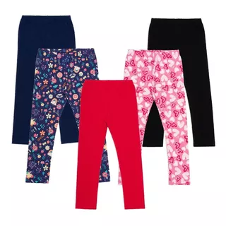 Combo 4  Calça Legging Infantil Legguing Calça Legging Ata