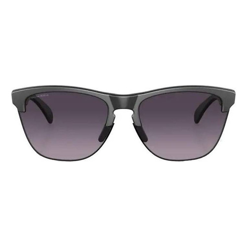 Anteojos de sol Oakley Sol Frogskins Lite Standard con marco de o matter color matte black, lente grey de plutonite prizm/degradada, varilla matte black de o matter - OO9374