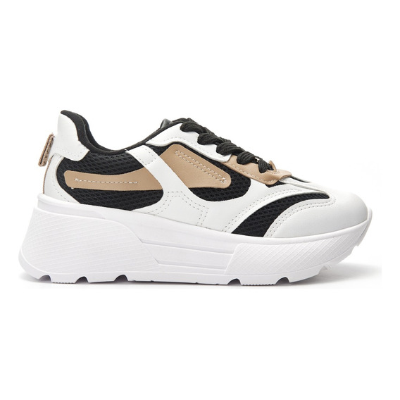 Zapatillas Vizzano Blancas Con Negro Y Beige Para Mujer