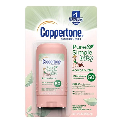Bloqueador Coppertone Pure And Simple Baby Stick, Spf 50