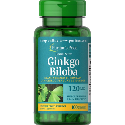 Ginkgo Biloba 100 Caps 120 Mg  Memoria Energía