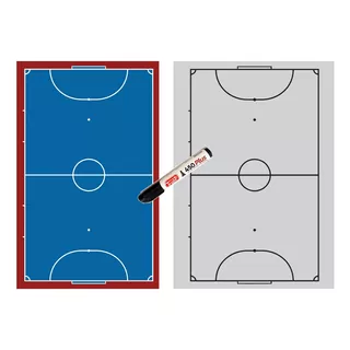 Pizarra Futsal Magnética Con Imanes Doble Faz Cancha 40x56cm