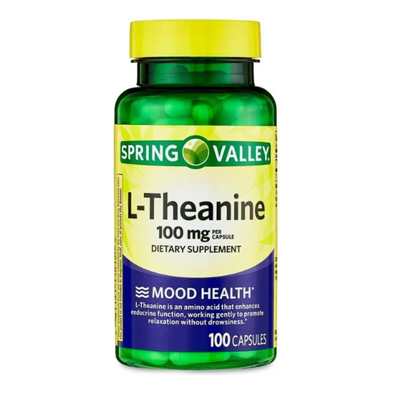 L Teanina 100mg Spring V L Theanine Salud Emocional 100 Caps Sabor Neutro