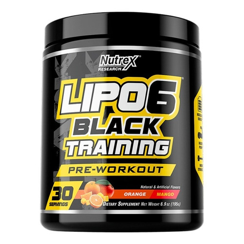 Suplemento En Polvo Nutrex Research Lipo 6 Black Training Aminoácidos Sabor Wild Grape De 204g 30 Un