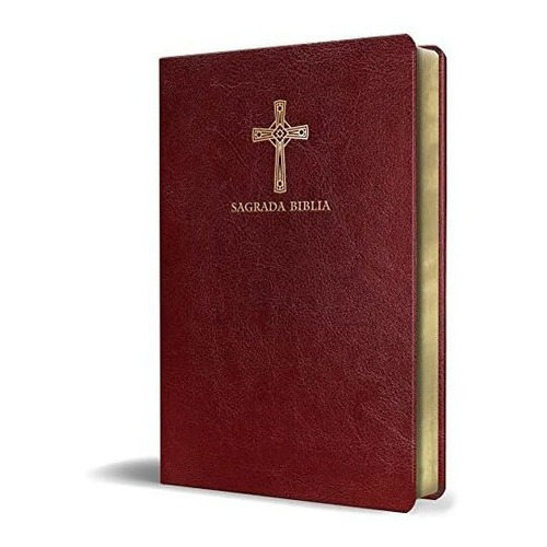 Biblia Catolica En Español. Simil Piel Vinotinto,., De Biblia De Amér. Editorial Origen En Español